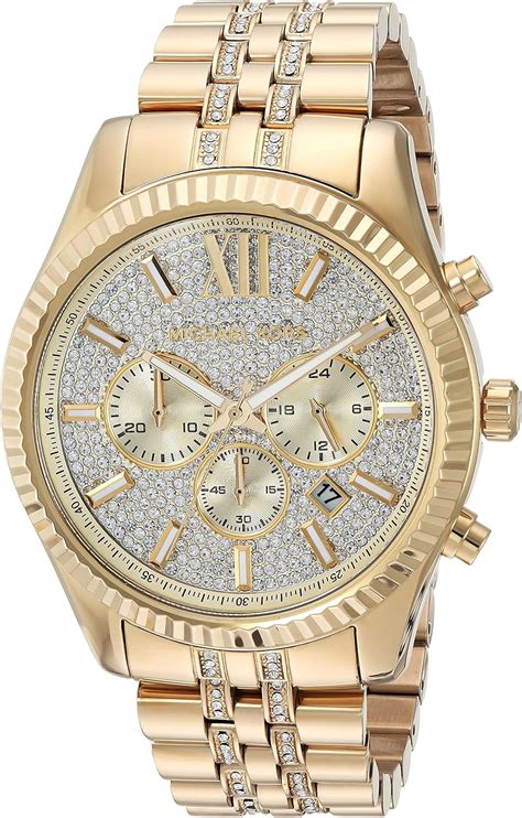 michael kors watches gold mens|men's mk watch with diamonds.